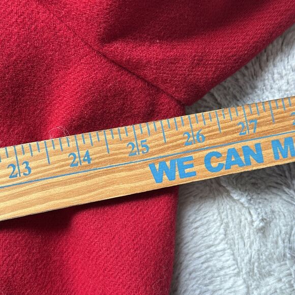 Vintage Stephanie Andrew’s Wool Double Breasted RED Blazer Plus Size 22 2x - Picture 9 of 9